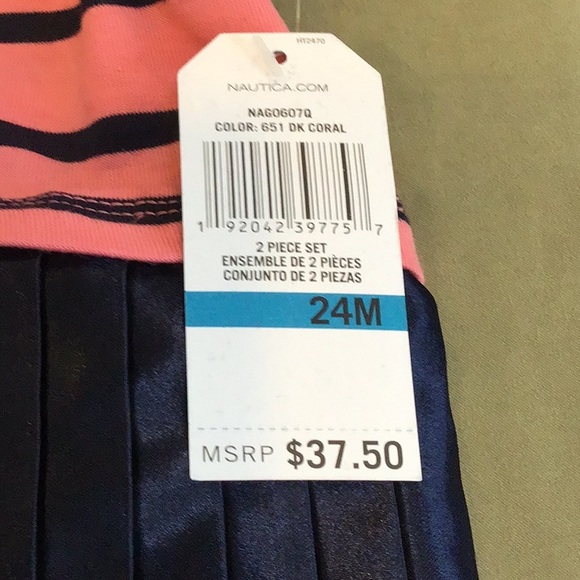 Nautica Girls 2 Piece Dress Size 24 Months - Picture 4 of 8